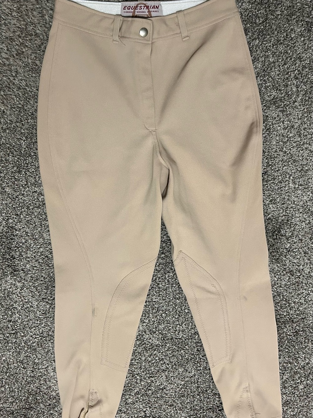 Vintage Equestrian Riding Breeches Girls Youth Tan Size 28 Made USA